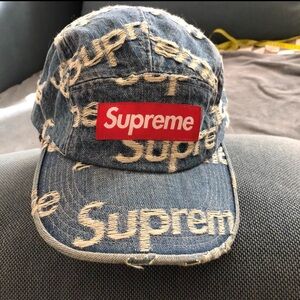 Supreme frayed Denim Cap